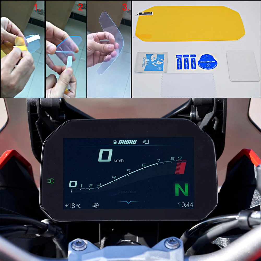 Para BMW S1000RR S1000XR S 1000 RR XR 2020 2021 2022 2023 Motocicleta Scratch Cluster Screen Dashboard Proteção Instrumento Filme