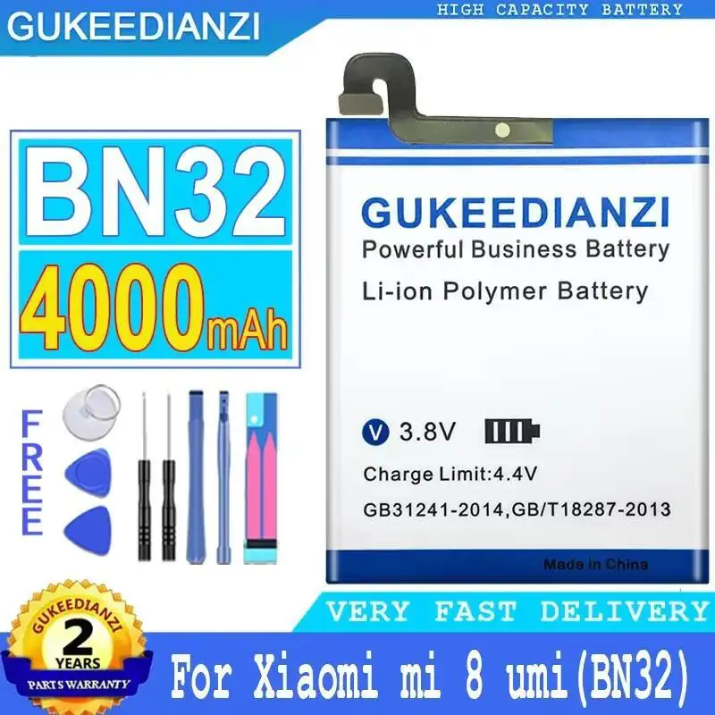 

4000 мАч BN32 долговечный аккумулятор для мобильного телефона Xiaomi MI 8