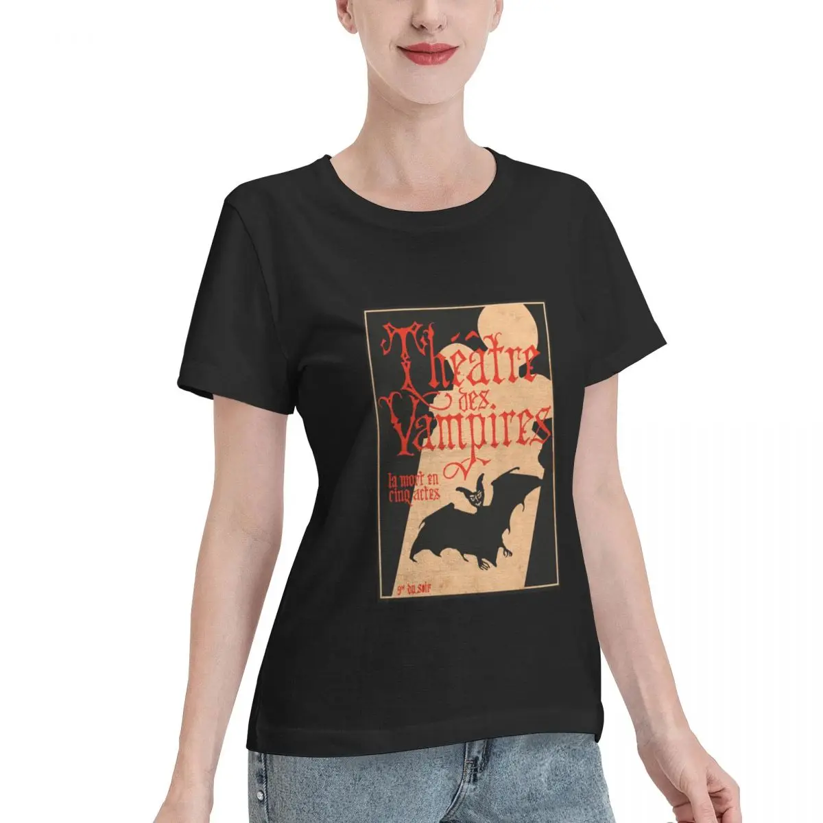 Skin Safe Th Tre Des Vampires Poster Interview With The Vampire Fanart Women's T-shirt Daily Outfit Regular Fit Tee