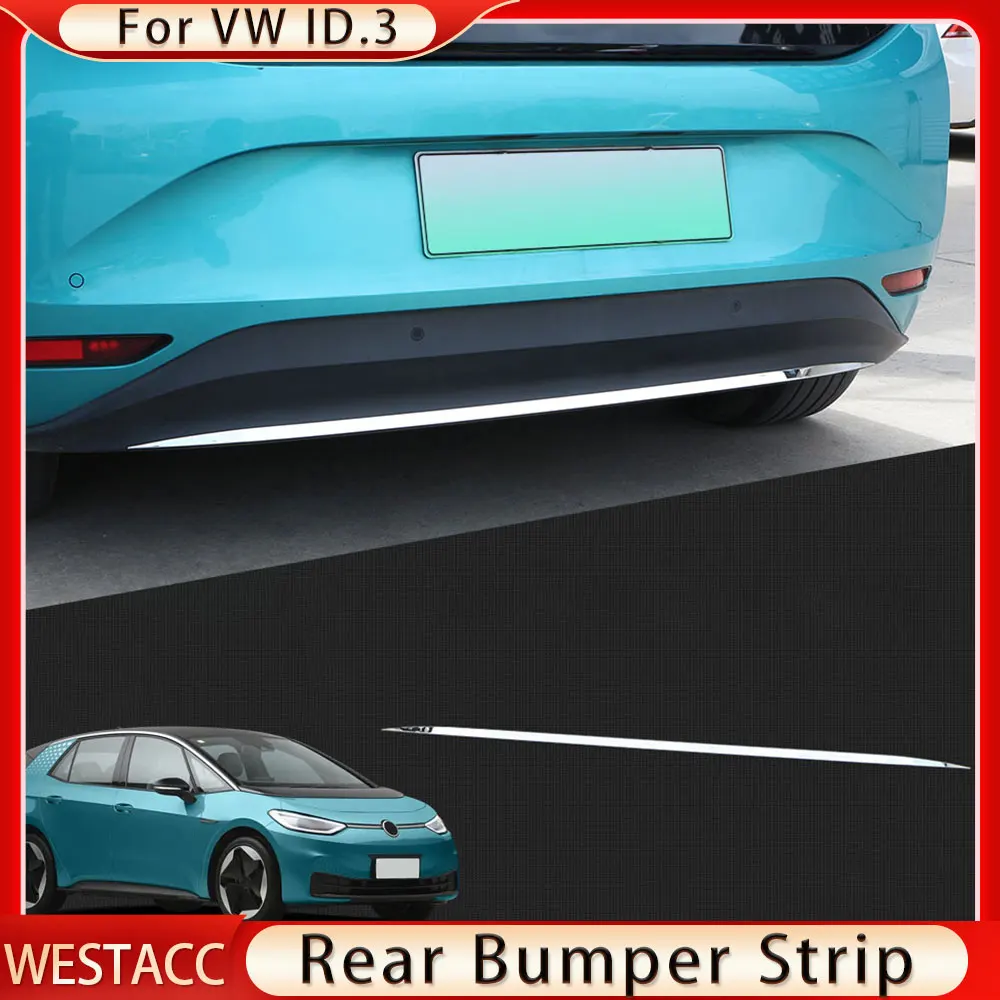 

Для Volkswagen VW ID3 ID.3 2020 2021 2022 2023 2024 2025 полоса заднего бампера декоративная наклейка накладка молдинг аксессуары для стайлинга