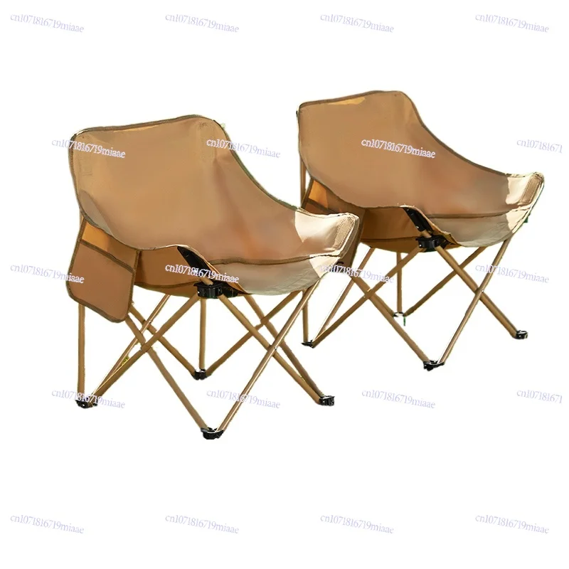 

Outdoor folding chair, moon recliner, equipped with portable lazy fishing chair