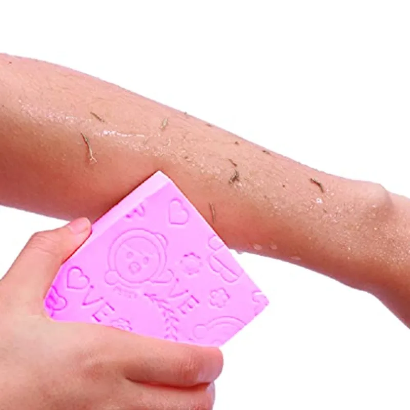 Paquete de 2 esponjas exfoliantes para baño, exfoliante de spa para eliminar la piel muerta y el vello, seguro para adultos y mujeres embarazadas, colores aleatorios