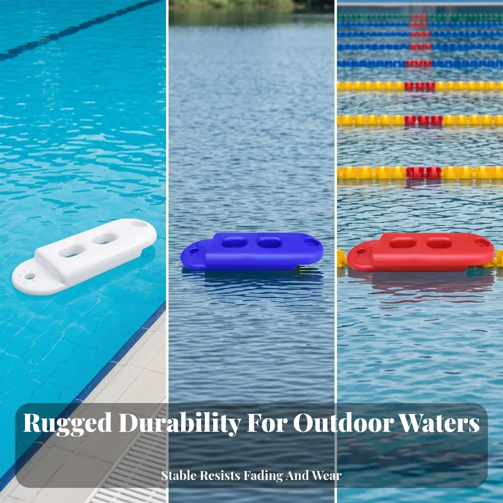 Floating Barrier with Oval Cutouts Plastic Water Kart Barrier Modular for Waterfront Venues