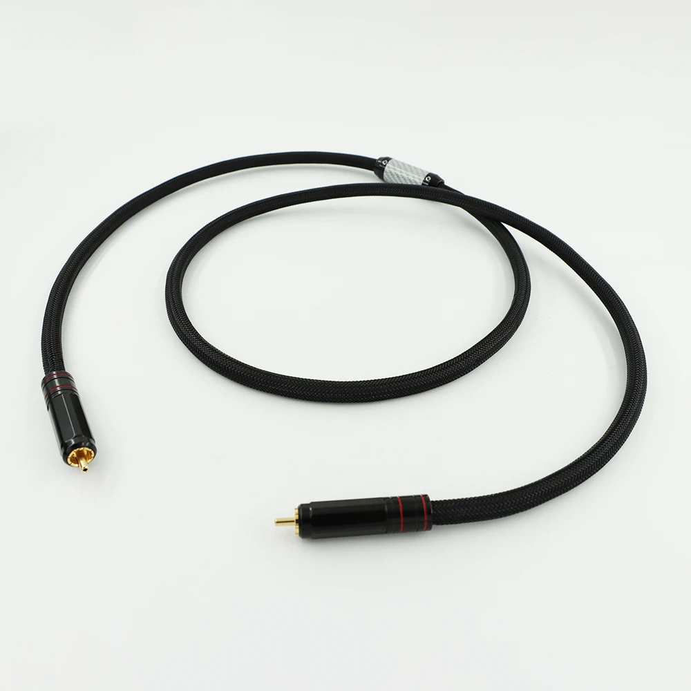 

pure silver coaxial audio cable 75 Ω subwoofer cable output SPDIF digital decoding TV power amplifier 5.1 audio cable