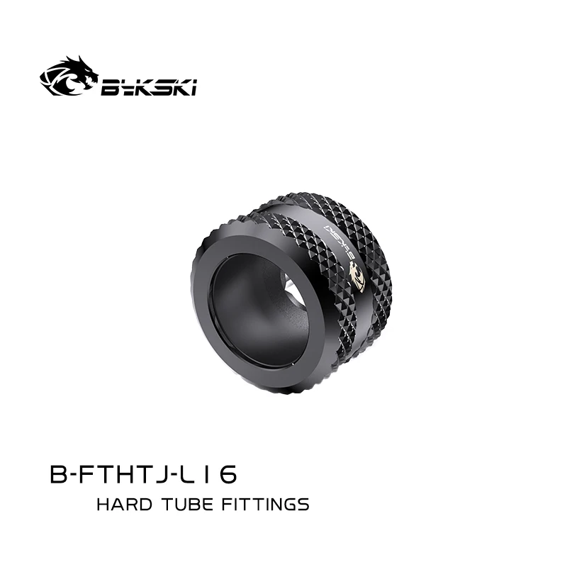 Bykski Hard Tube Connector Fittings, For OD16mm Hard Tubes, Anti-off Type Diamond Pattern, Enhanced Silicone B-FTHTJ-L16