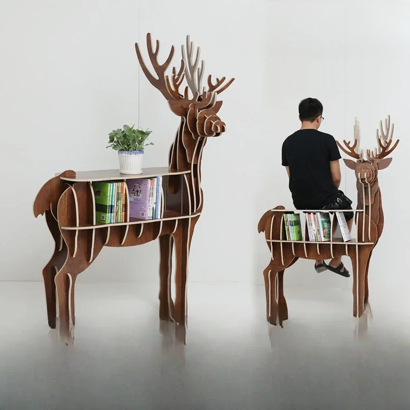 

Creative Kindergarten Bookshelf School Several tables near the living room Model Room Soft Decoration