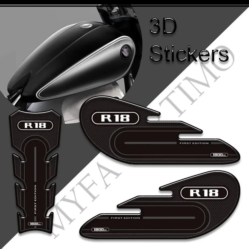 2020 2021 2022 Motorcycle Tank Grips Pad Protector Stickers Decals Gas Fuel Oil Kit Knee For BMW R 18 R18 1800 CC 1800cc