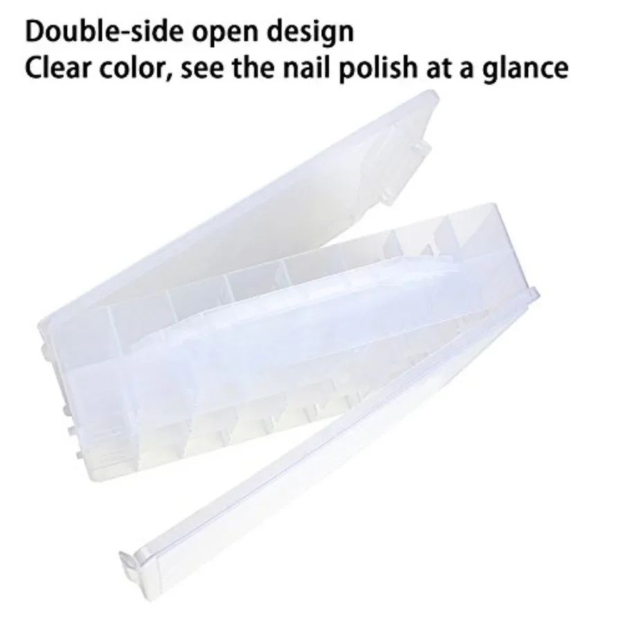 Universal Nail Polish Holder Organizer for 48 Bottles with Adjustable Dividers Compact SpaceSaving Design Ideal for Home Salon