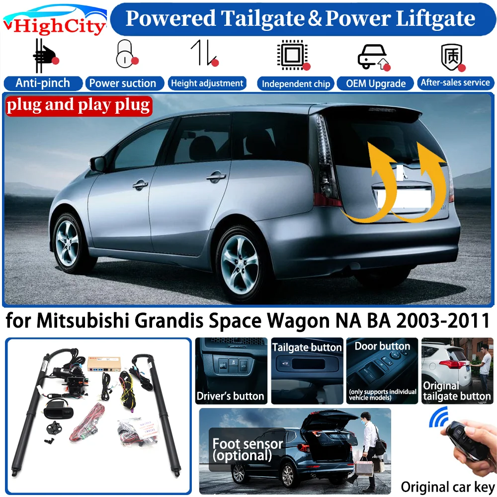 for Mitsubishi Grandis Space Wagon NA BA 2003-2011 Car Automatic Smart Powered Tailgate Power Liftgate System Trunk Lift Kit