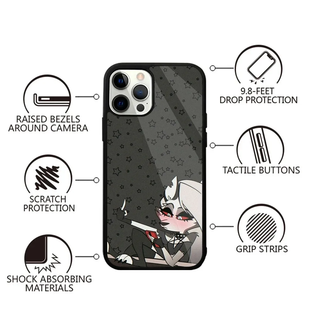 حافظة هاتف H-Helluva B-Boss لهاتف iPhone 15,14,13,12,11,Plus,Pro,Max Mini Magsafe شحن لاسلكي مغناطيسي