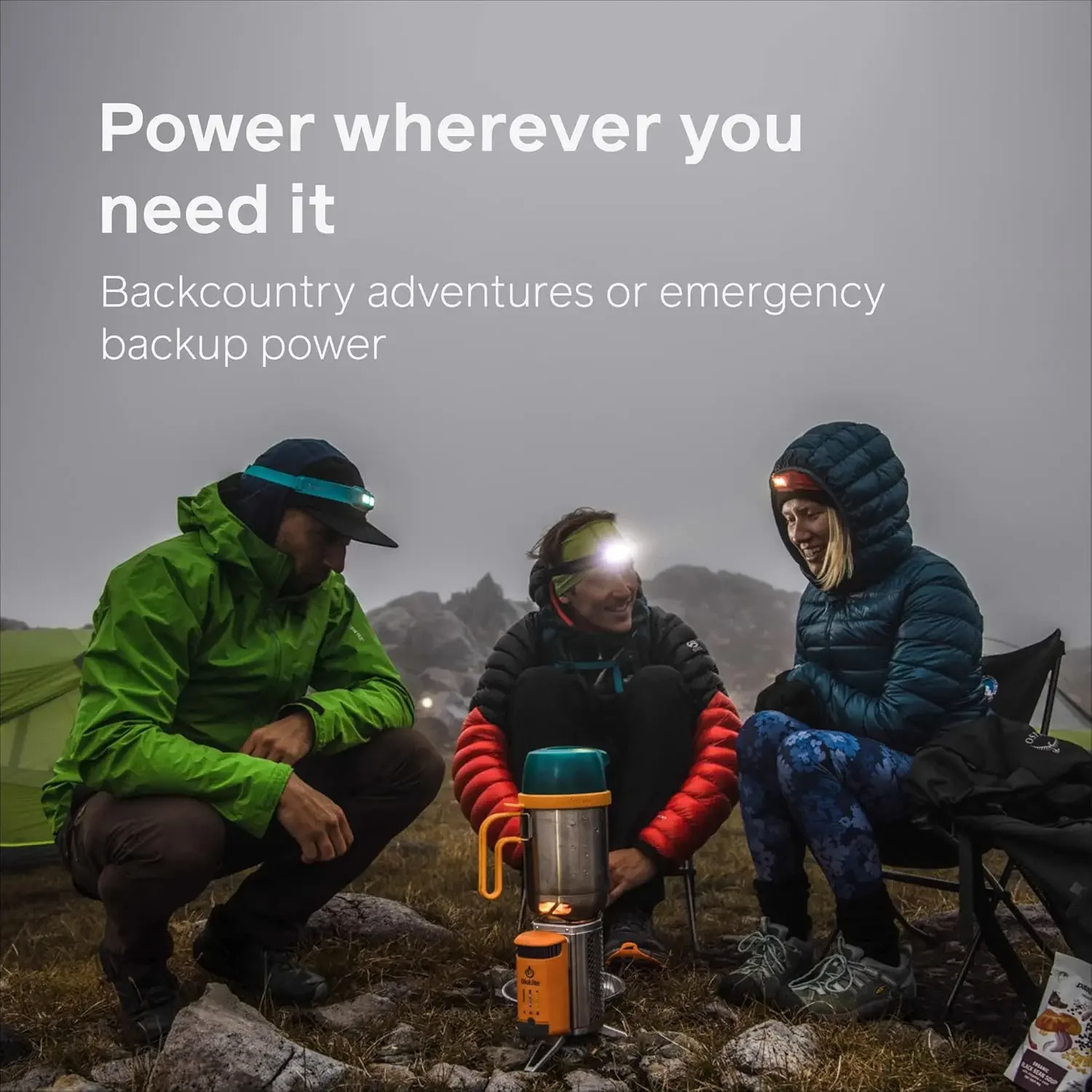 2+ حرق الخشب، توليد الكهرباء وشحن USB، موقد التخييم، موقد التخييم، يوقود بالعصي، وقود الكتلة الحيوية المتجددة مثل