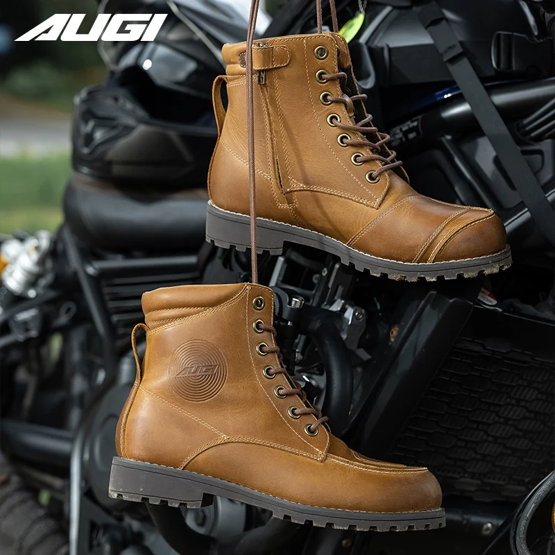 

Retro Motorcycle Boots Commuting Anti Fall Retro Motocross Boots Riding Equipment Casual Wear-resistant Boots For Men And Women