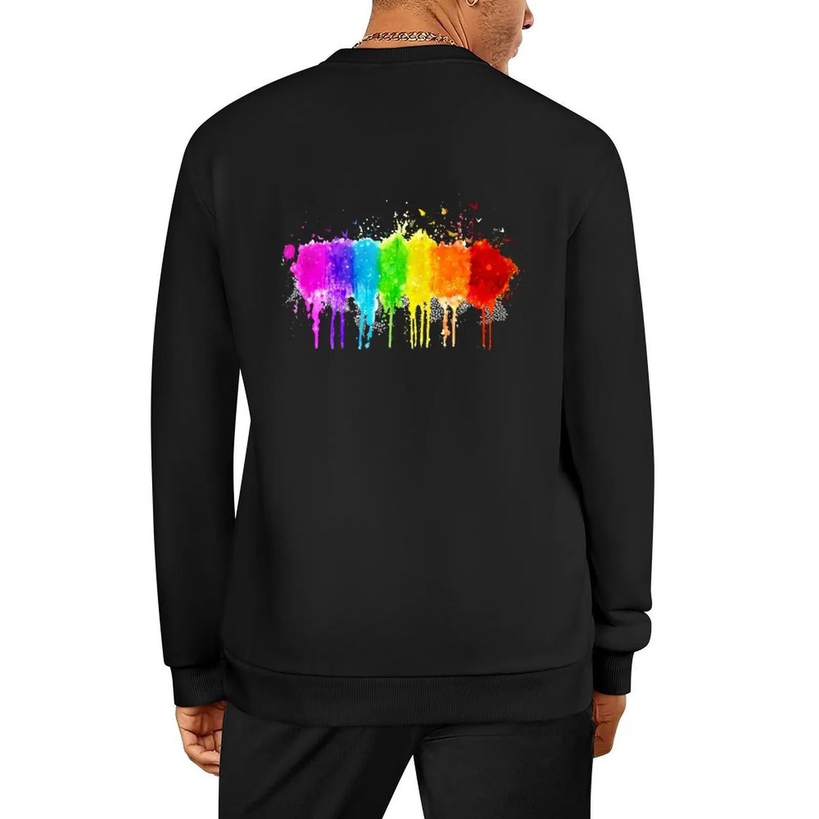 

Seven Chakra Watercolors Pullover men's sweat-shirt winter clothes mens designer clothes graphic t shirts men hooded sweatshirt