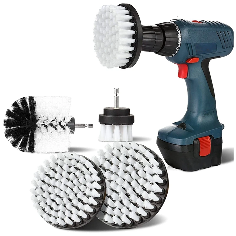 4Pcs Drill Cleaning Brush, 2/3.5/4/5Inch Rotary Cleaning Brush For Electric Drill Soft Bristle Carpet Cleaning Brush