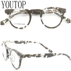 Women Small Round Eyeglass Frame Men Optical Glasses frames Tortoise Shell Prescription Spectacles Brown Orange Retro Eyewear