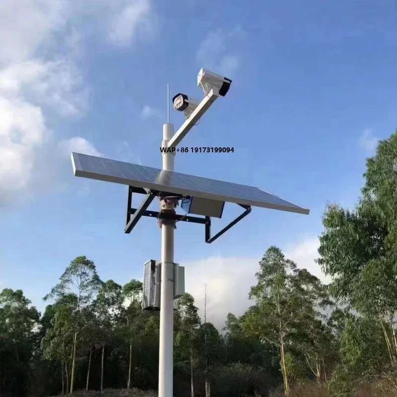 Wireless 4G 8MP Best Outdoor Jobsite Cctv Construction Site Security Solar Panel Power System with PIR
