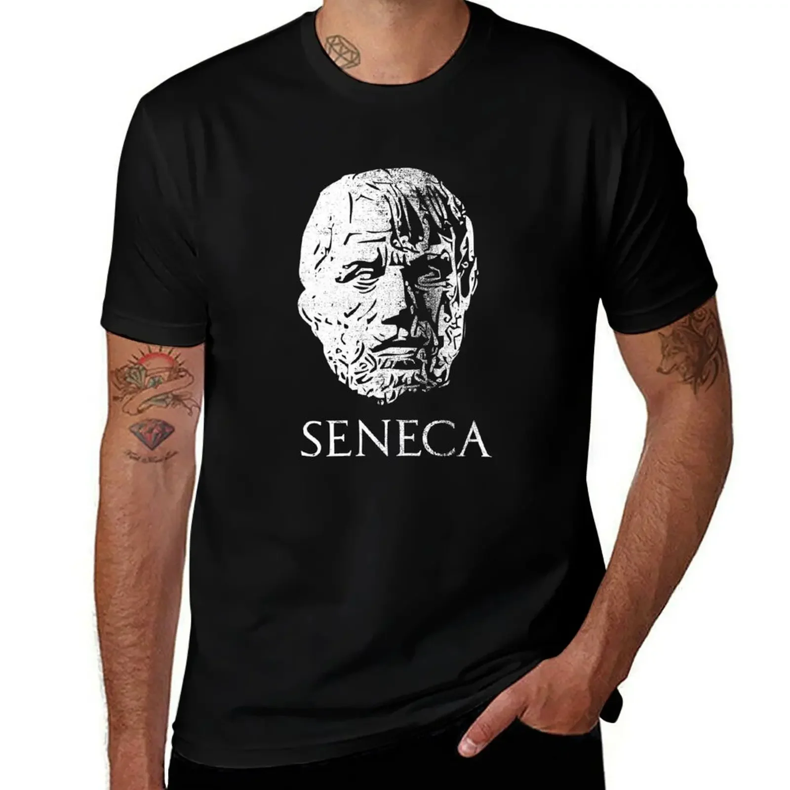 Stoicism Seneca The Younger T-Shirt plus size tops plus size clothes graphic tee shirt vintage clothes men clothings