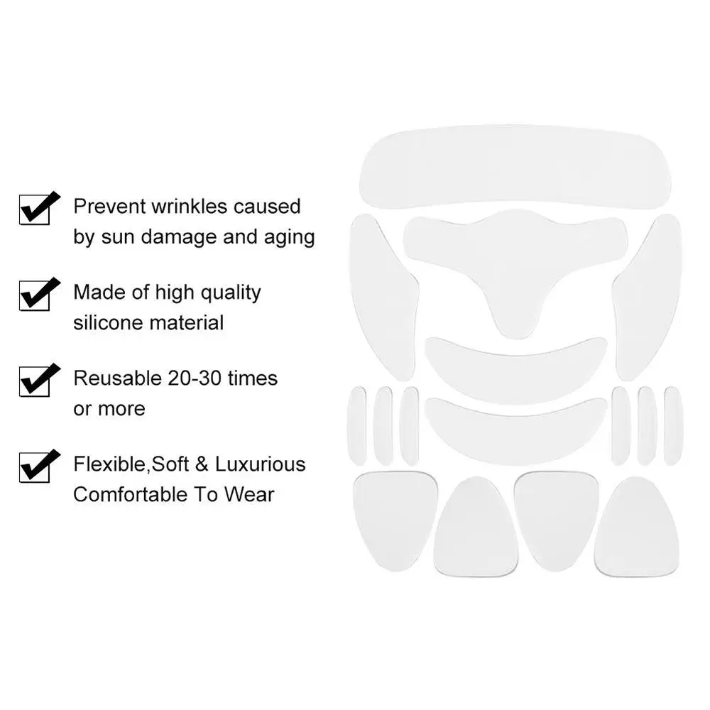 Eliminación de arrugas de silicona, estiramiento Facial, cuidado Facial, cinta de Estiramiento Facial, parches para ojos, pegatina para mejillas y barbilla, pegatina para la frente