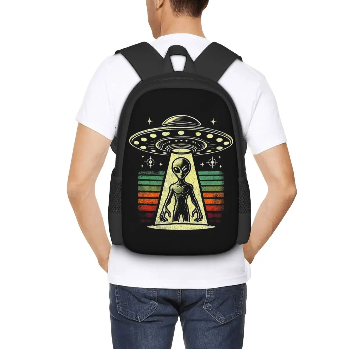 Roswell New Mexico Alien Backpack Hot Sale Daypack Large Capacity Children BookBag School Bag Shoulder Bags for Men Women