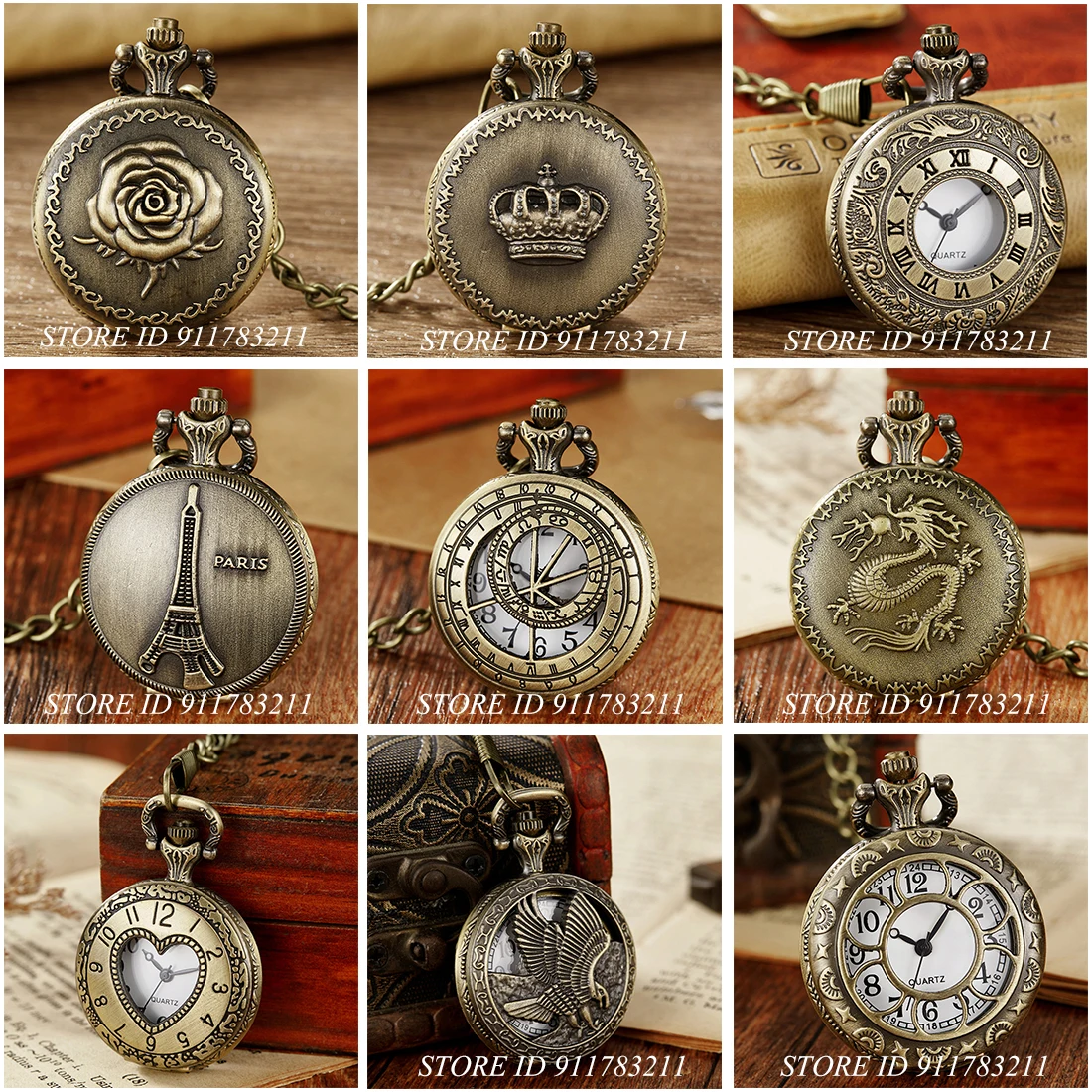 

Luxury Quartz Pocket Watch Man Vintage Hollow Engraved Case Flower Orologio Male Ladies Men Pendant Necklace Fob Chain Clock Man