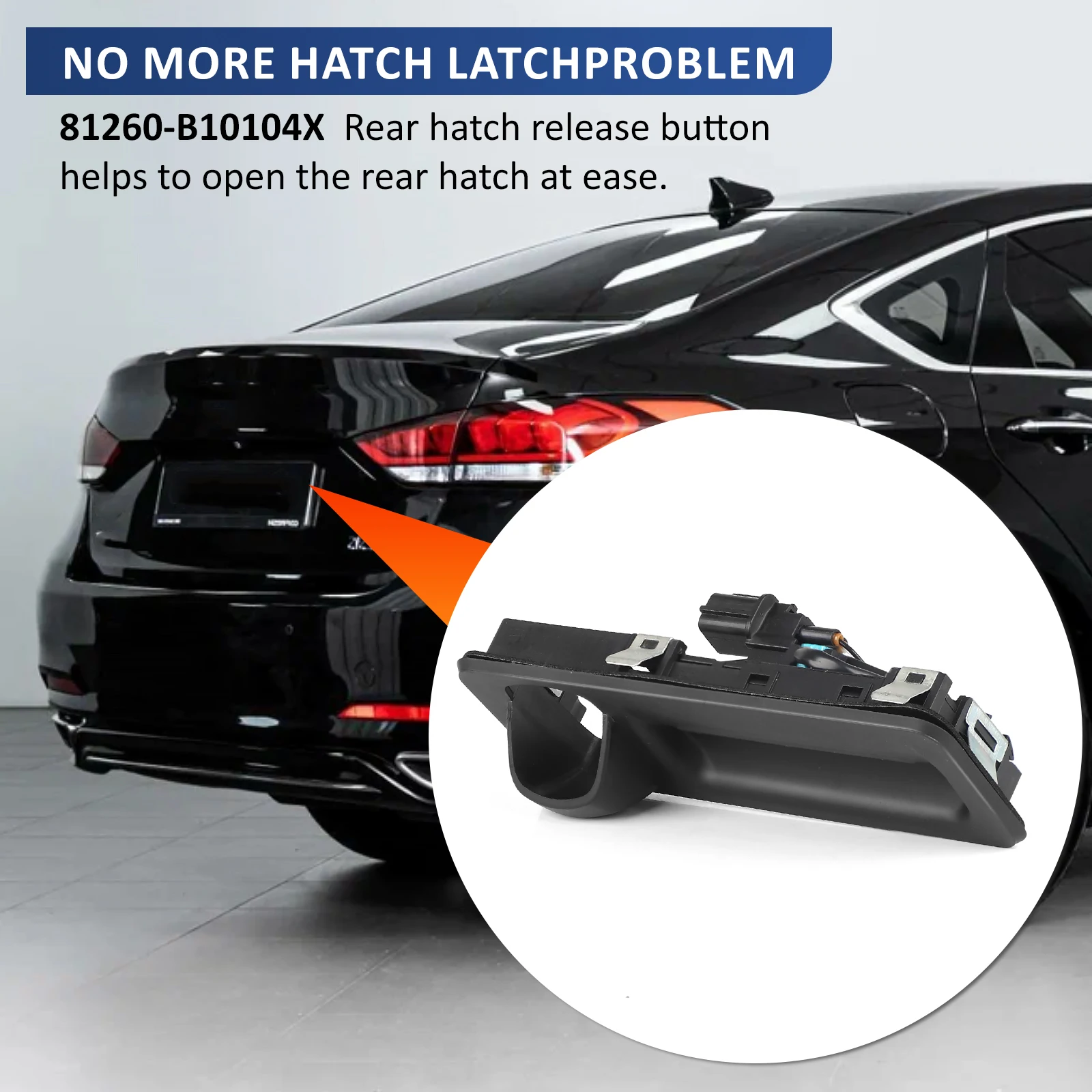 

Trunk Lock Button 81260-B1010 For Hyundai Genesis Sedan 2015 2016 G80 2017 2018 2019 2020 Tailgate Handle Switch 81260-B10104X