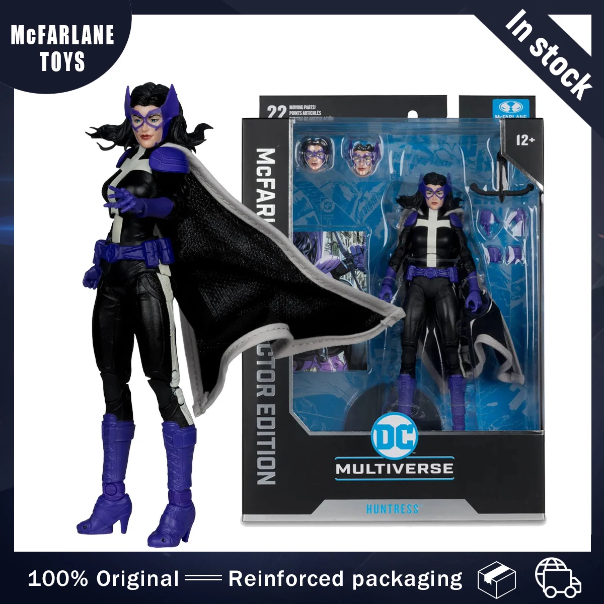 En stock, 7 pulgadas, McFarlane DC Multiverse, el nuevo 52:Huntress Collector Edition, modelo de figura de acción, coleccionismo, pasatiempos, juguetes, regalos