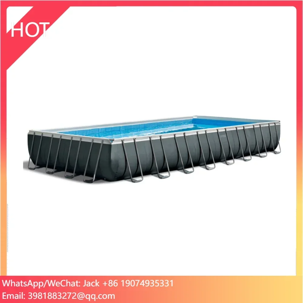 INTEX 26378 Set di piscine rettangolari con struttura ultra metallica Piscine fuori terra