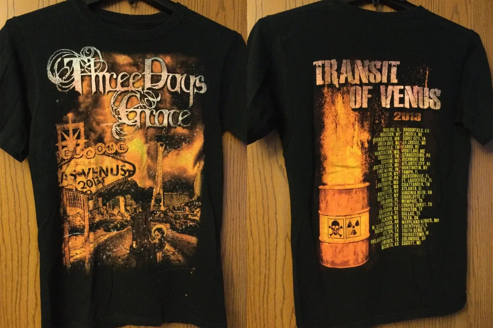 2 sides Transit Of Venus Tour Three Days Grace Shirt Black Unisex S-5XL 1V0159