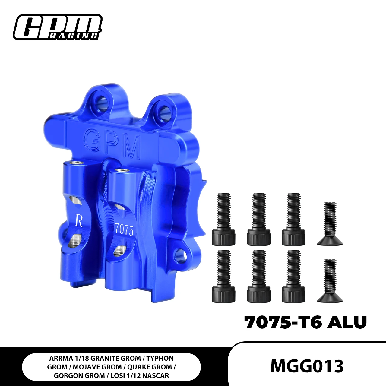 Cubierta diferencial trasera GPM Alu7075 para ARRMA Granite Grom,Typhon Grom,Mojave Grom,Nascar,Quake Grom,Gorgon Grom