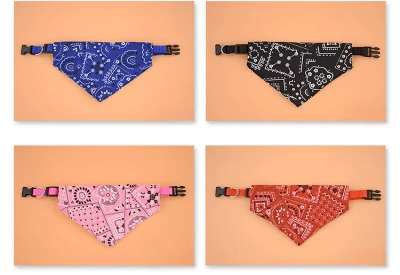 Bedrucktes Haustier-Dreiecksbandana, Verstellbarer Riemen, Hunde- und Katzen-Sabberlätzchen, Halstuch für Kätzchen und Welpen, Tägliche Bekleidung, Haustierzubehör – Detail 4