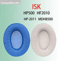 MDH8500 Earpads for ISK HP500 / HF2010 / HP-2011 Headphones Universal Fit Oval Mesh Leather Foam Headset Ear Cushions Pad Covers