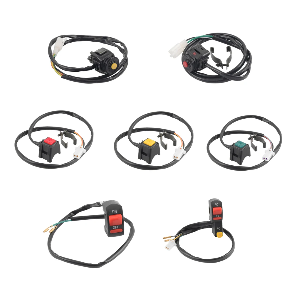 

1 Pcs Universal Motorcycle Kill Switch Red Push Button Horn Starter Dirt Bike ATV UTV Dual Sport For 22mm Handlebar Mounted Bars