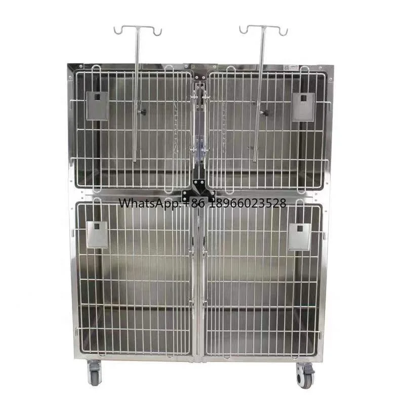 

Luxury Stainless Steel veterinery Animal Cage Cat Dog Kennel Cage Modular Vet Pet Cages for Pet Shop