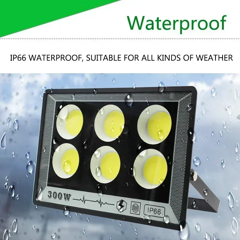 AC LED FloodLight Waterproof High Bright Outdoor Garden Projector Lighting 50W 100W 200W 300W 500W Spotlight Wall Flood Lights