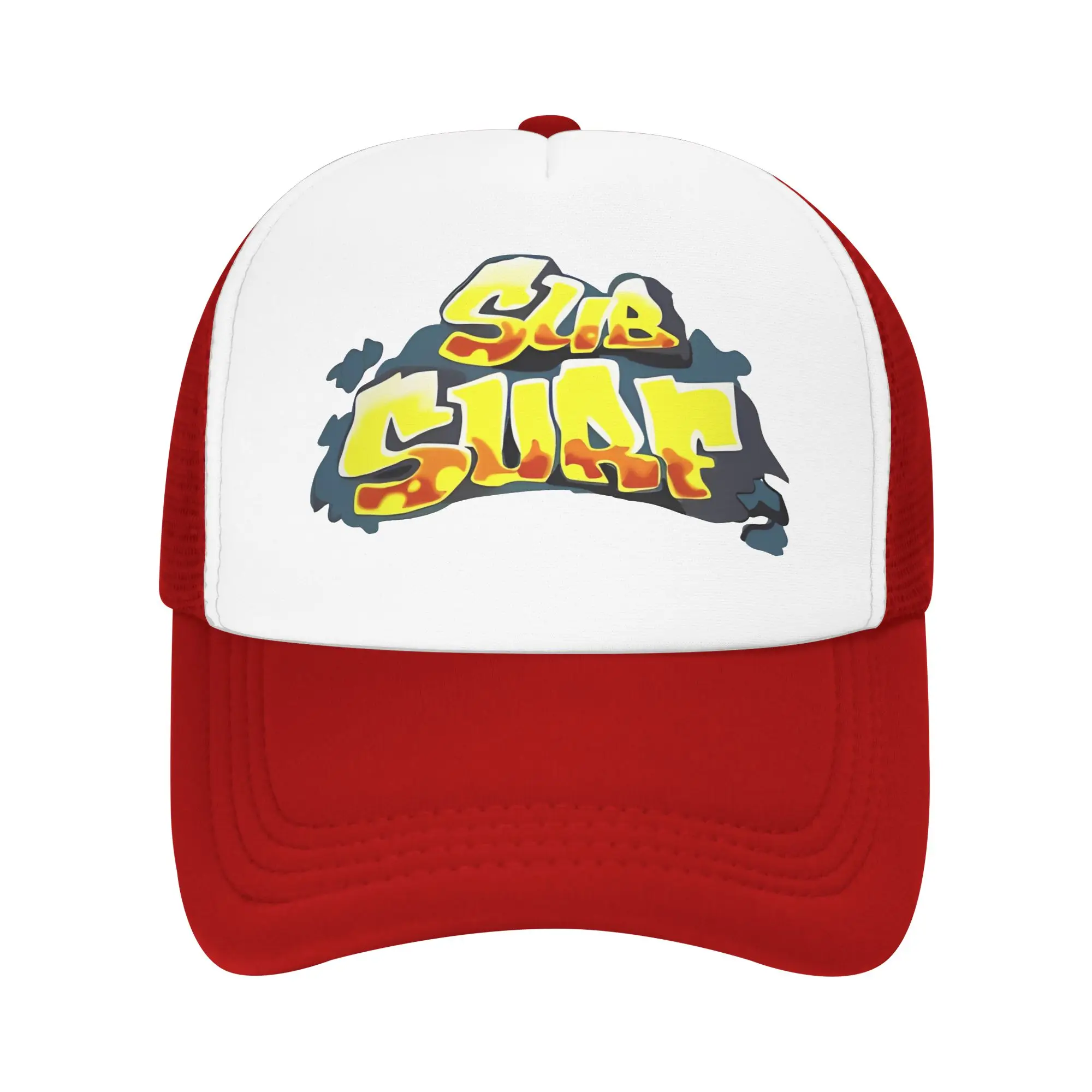 Subway Surfers Trucker Caps Unisex Parkour Sport Hat Sun Caps Sun Hats Breathable Snapback Caps Mesh Baseball Cap