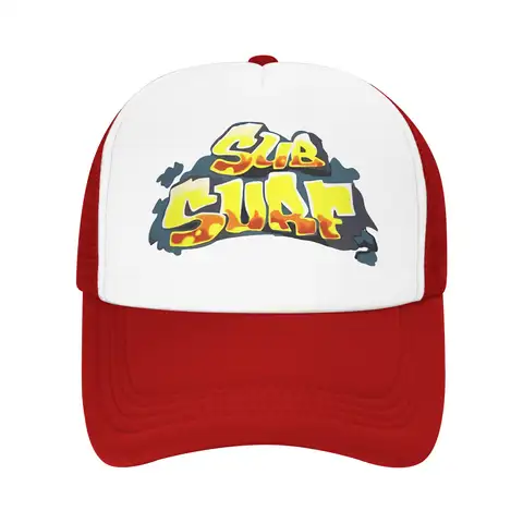 Subway Surfers Trucker Caps Unisex Parkour Sport Hat Sun Caps Sun Hats Breathable Snapback Caps Mesh Baseball Cap