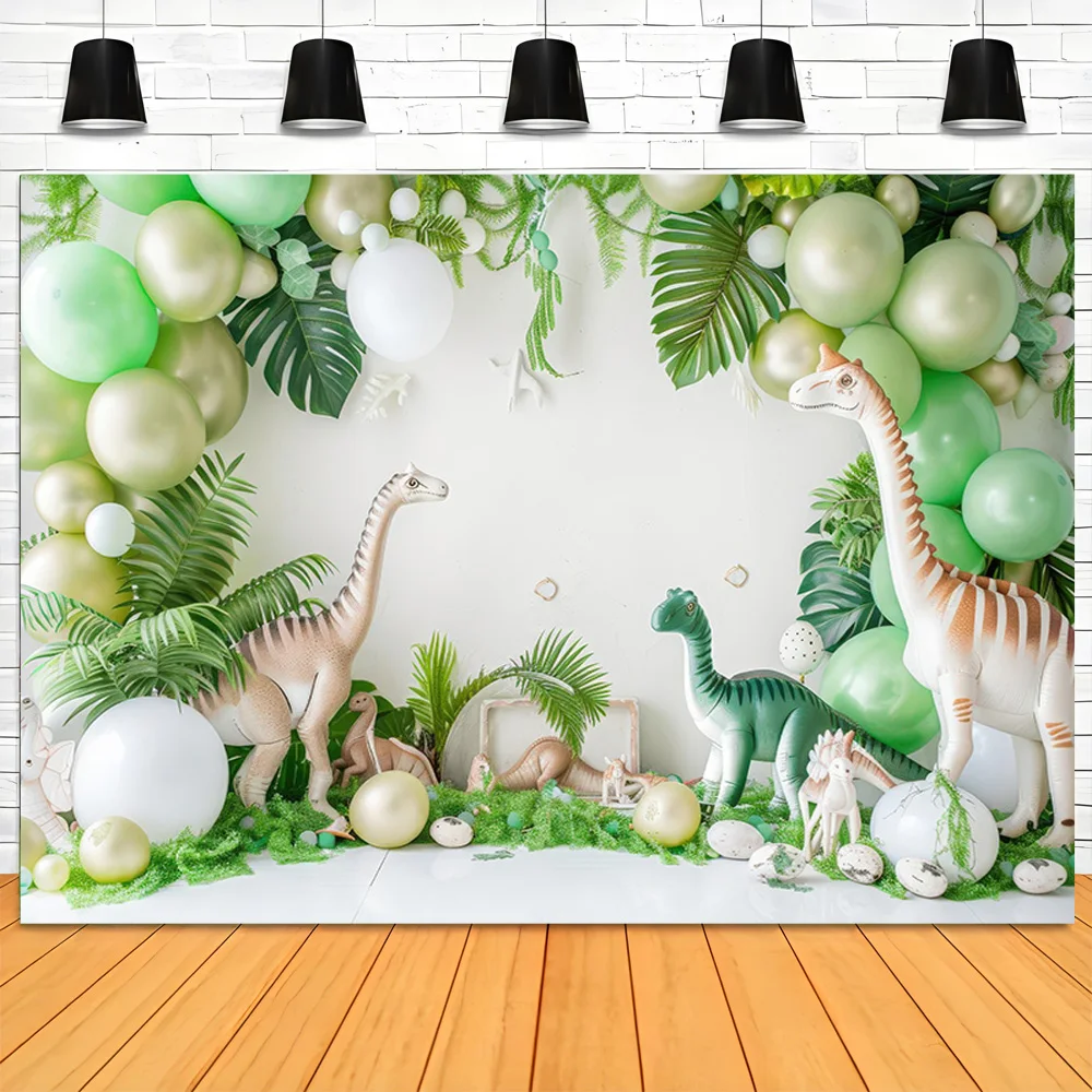 

Baby Room Happy Birthday Photography Backdrops Props Newborn Party Decoration Balloons Arch Floral Theme Photo Background QQ-05