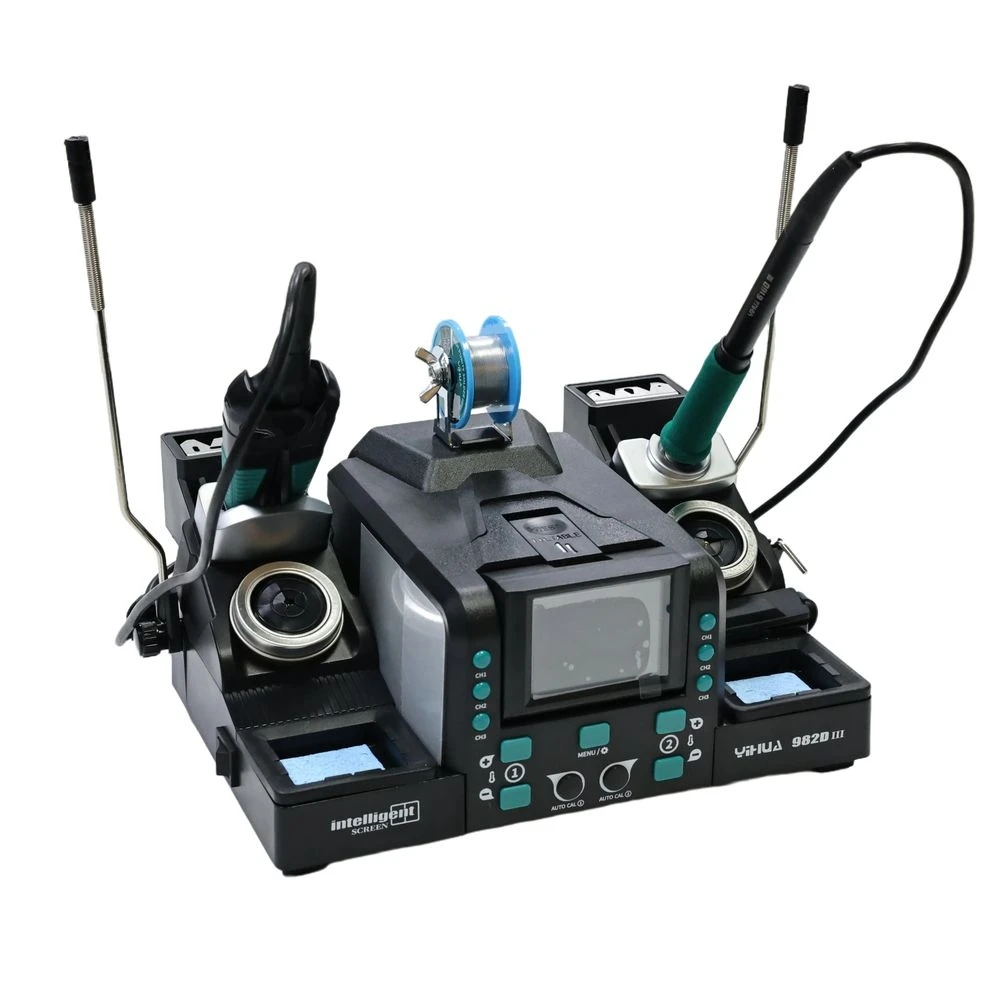 YIHUA 982D-III Compatible With C210 C245 Micro Tweezers 2-IN-1 Precision Soldering Station