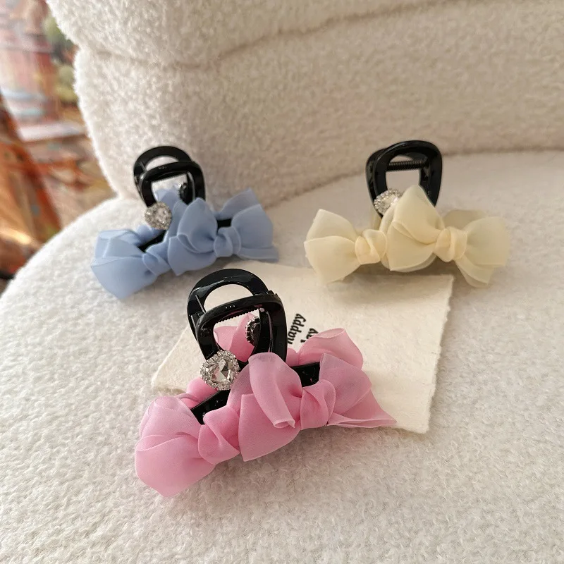 

New Bow Heart-Shaped Rhinestone Hair Clip for Women
