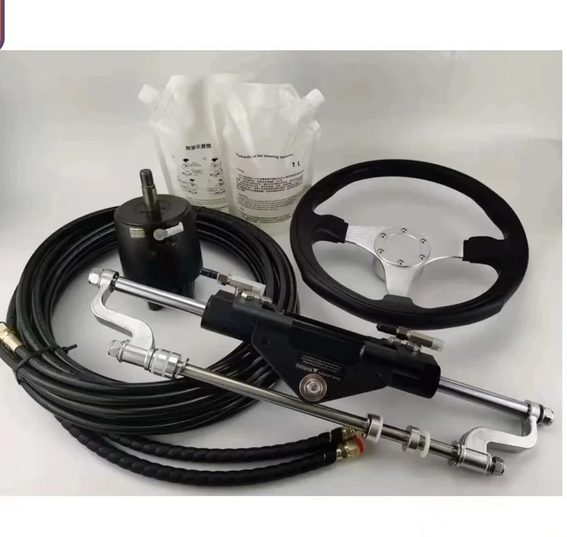 Marine Instrument Hydraulic Steering System with Over 300 Horsepower & Accessories