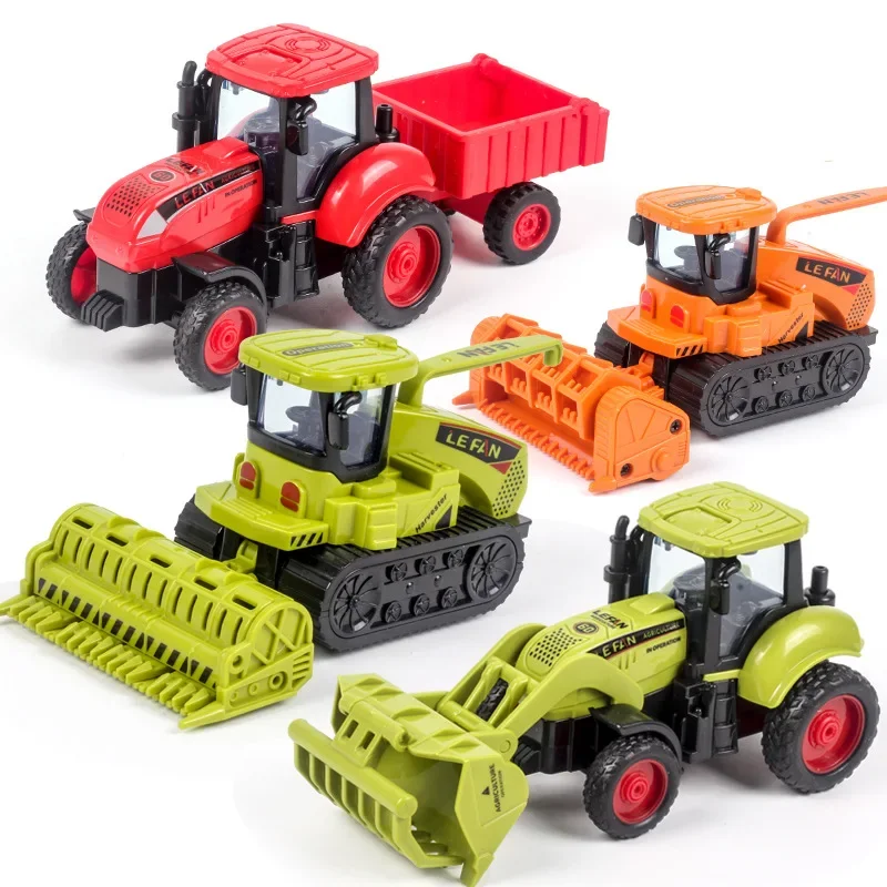 

HOT SALE Die-cast Farm Vehicles Mini Car Model Engineering Car Model Harvester Tractor Toys Model For Kids Xmas Gift