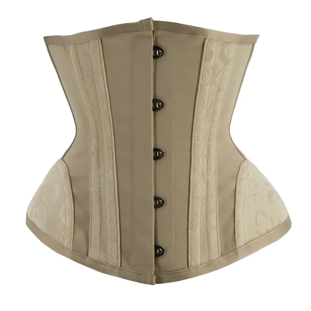 Short Torso Underbust Corsets and Bustiers Top Women Lace Up Steel Boned Steampunk Corset Gothic Slimming Body Shapewear Belt