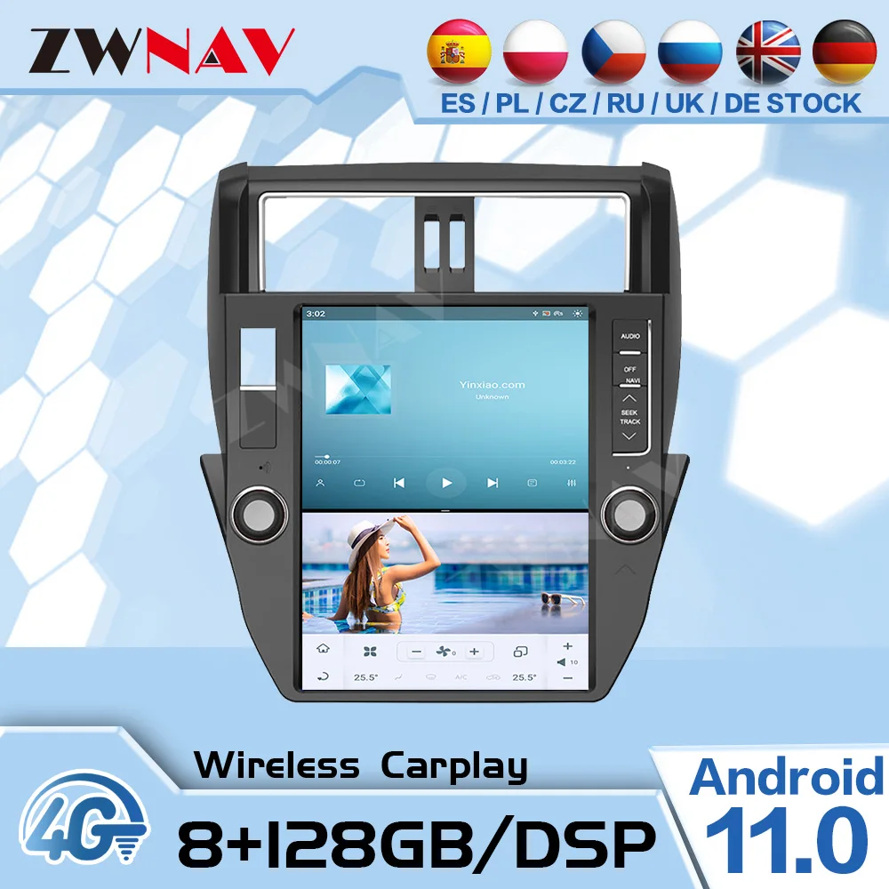 

Qualcomm 665 128G Tesa- Screen For TOYOTA LAND CRUISER Prado 150 2010-2017 Android Car Multimedia Player GPS Audio Radio Stereo