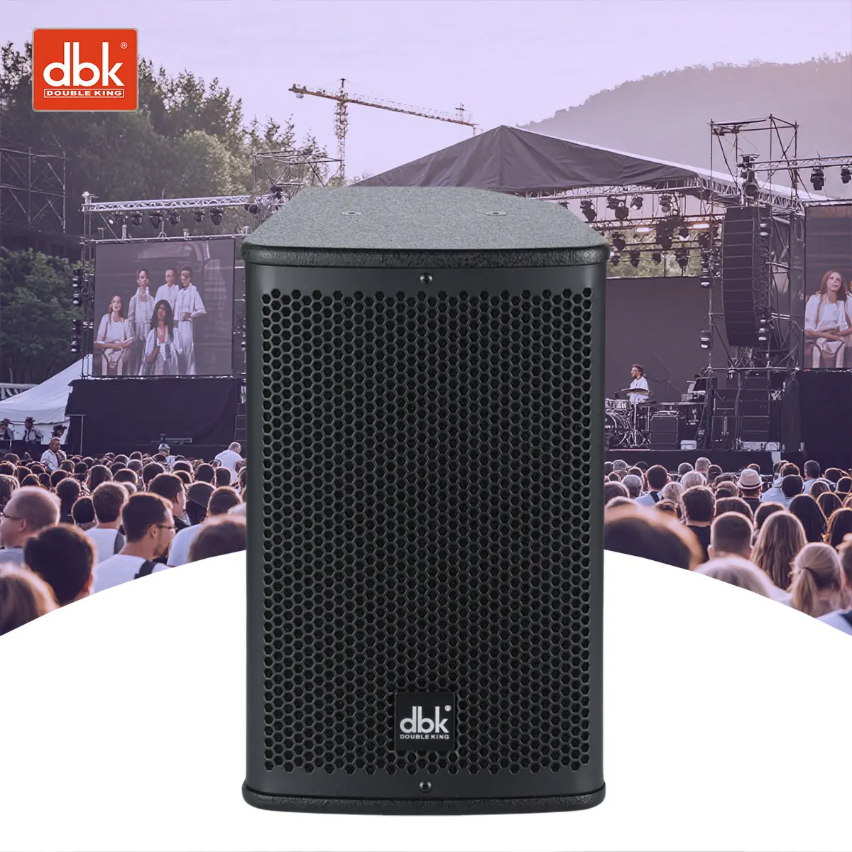 Professional 8 Inch 2 Way Full Range Speaker System With Amplifier Microphone Small Audio Sound Equipment For KTV Studio Party