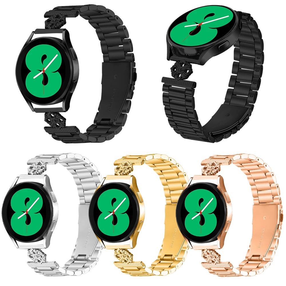 Ремешок для часов 20 мм для Garmin Forerunner 245/245M/Vivoactive 3, ремешки для умных часов из нержавеющей стали для браслетов Forerunner 645