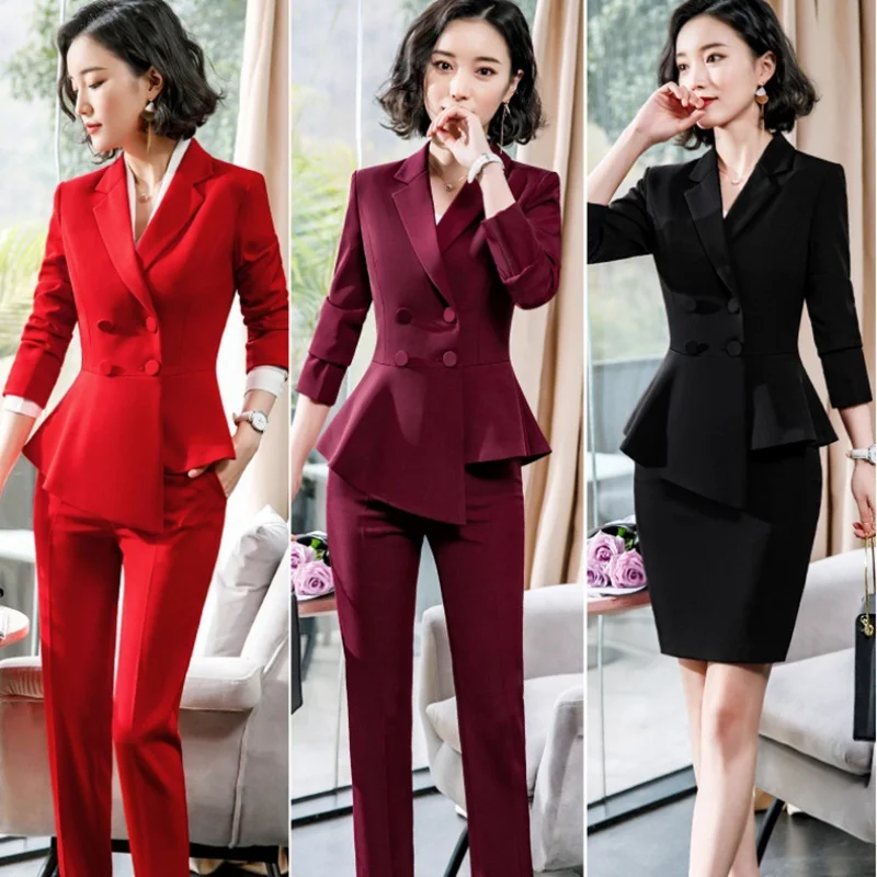 

1906Профессиональный костюм, комплект для женщин, весенне-осенний новый модный элегантный пиджак с длинными рукавами, рабочая одежда, деловая одежда