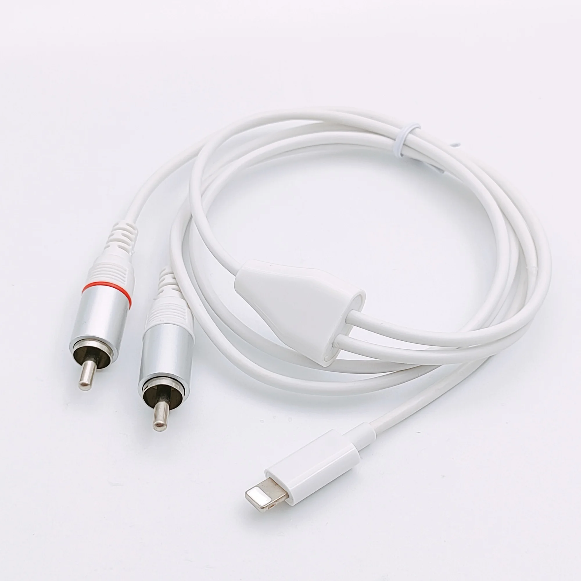 RCA Cable For iPhone to 2RCA Splitter Audio Cord RCA Y Adapter Hi-Fi Sound RCA Stereo Connector Compatible with iPhone iPad