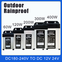 AC/DC 12V 60W 120W 200W 300W 400W Outdoor Rainproof Switching Power Supply Lighting Gluing LED Drive Outdoor Transformer