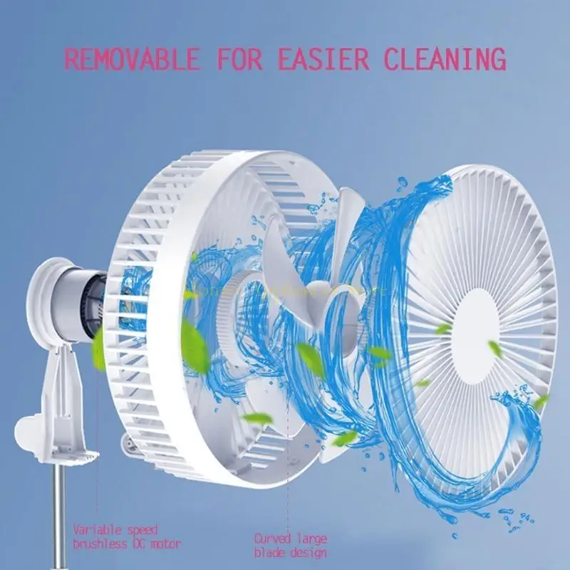 D0AB Desk and Table مروحة متوجهة إلى المروحة المحمولة القابلة للطي التلسكوبية USB مروحة USB تعمل بالطاقة ، قابلة للتعديل مع