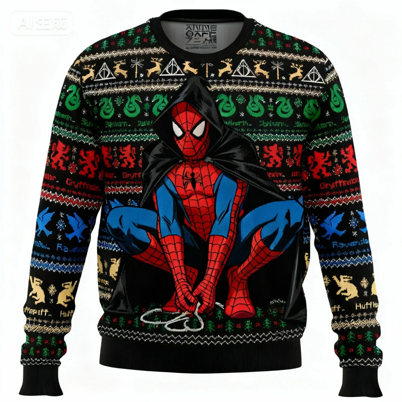 

Spider Man Marvel Avengers Superheroes Amazing Fantasy Fantastic Spider Man Christmas Ugly Sweater Men's Winter Thin Sweater